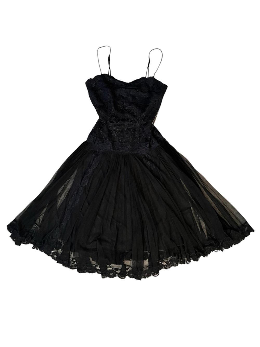 Vintage Betsey Johnson New York Sheer Mesh & Lace Goth Witchy Vamp Dress